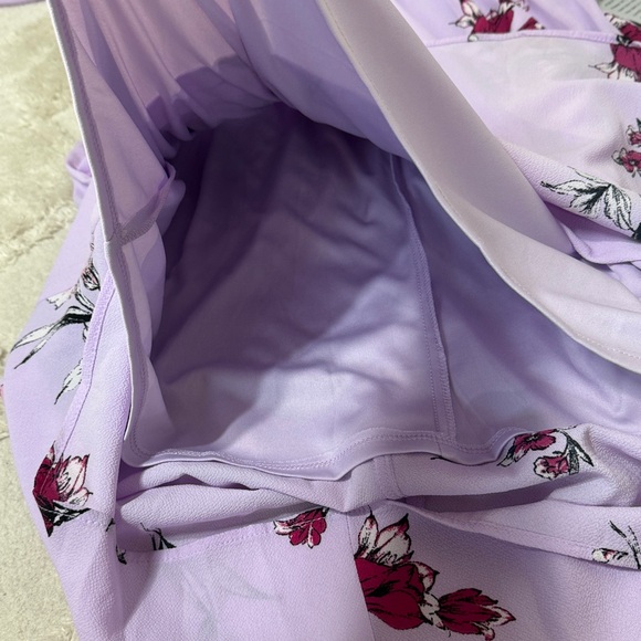 BOBEAU Lavender Floral Ruched Long Sleeve Dress - Picture 11 of 14